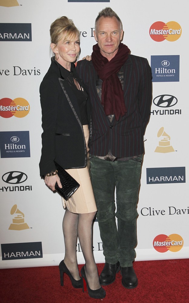 Trudie Styler;Sting;<br>Clive Davis and The Recording Academy's 2013 Pre-Grammy Gala and Salute to Industry Icons