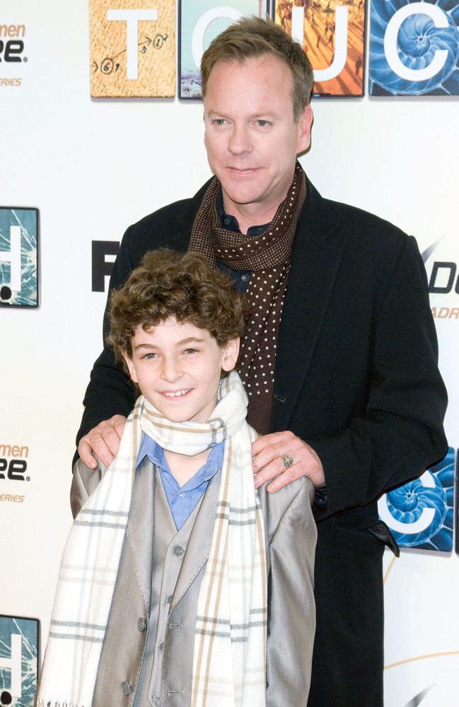 Kiefer Sutherland;David Mazouz;<br>World Premiere of Touch - Red Carpet