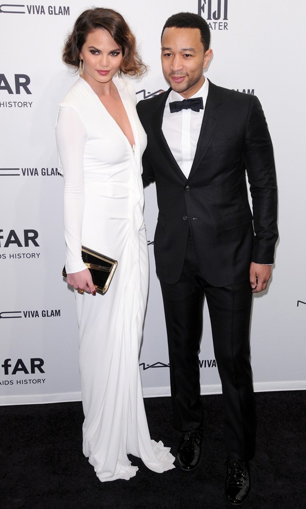 Chrissy Teigen;John Legend;<br>The amfAR Gala 2013