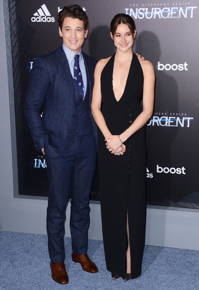 Miles Teller;Shailene Woodley;<br>US Premiere of The Divergent Series: Insurgent - Red Carpet Arrivals