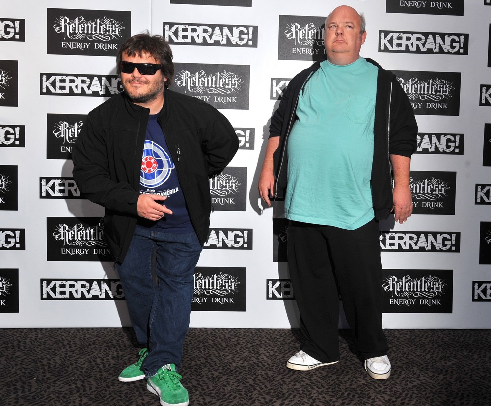 Jack Black;Kyle Gass;Tenacious D;<br>Kerrang! Awards 2012 - Arrivals