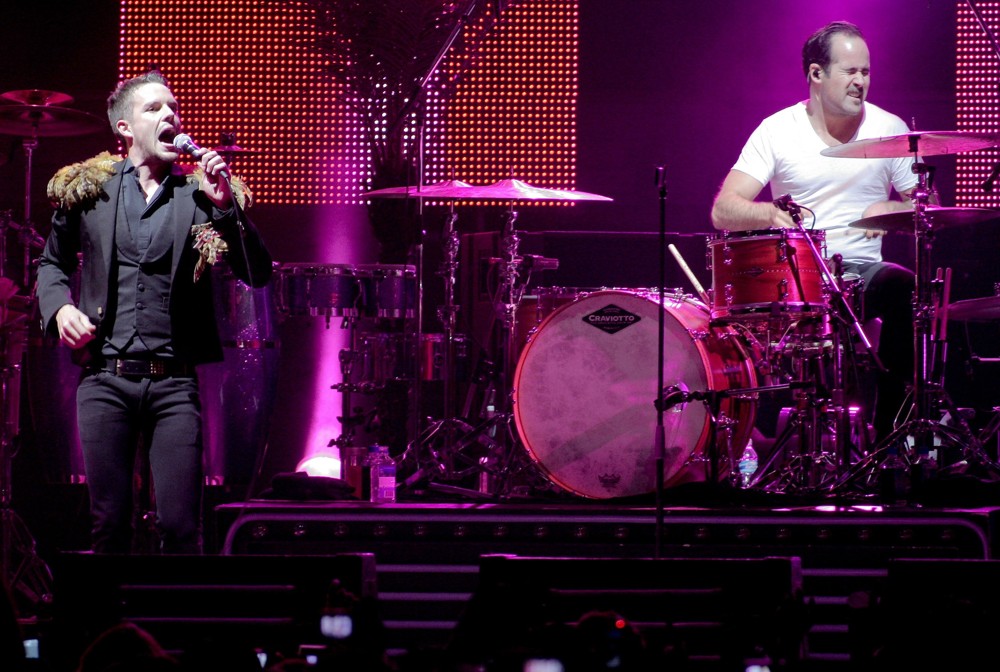 Brandon Flowers;Ronnie Vannucci, Jr.;The Killers;<br>The Killers Performing at The American Airlines Arena