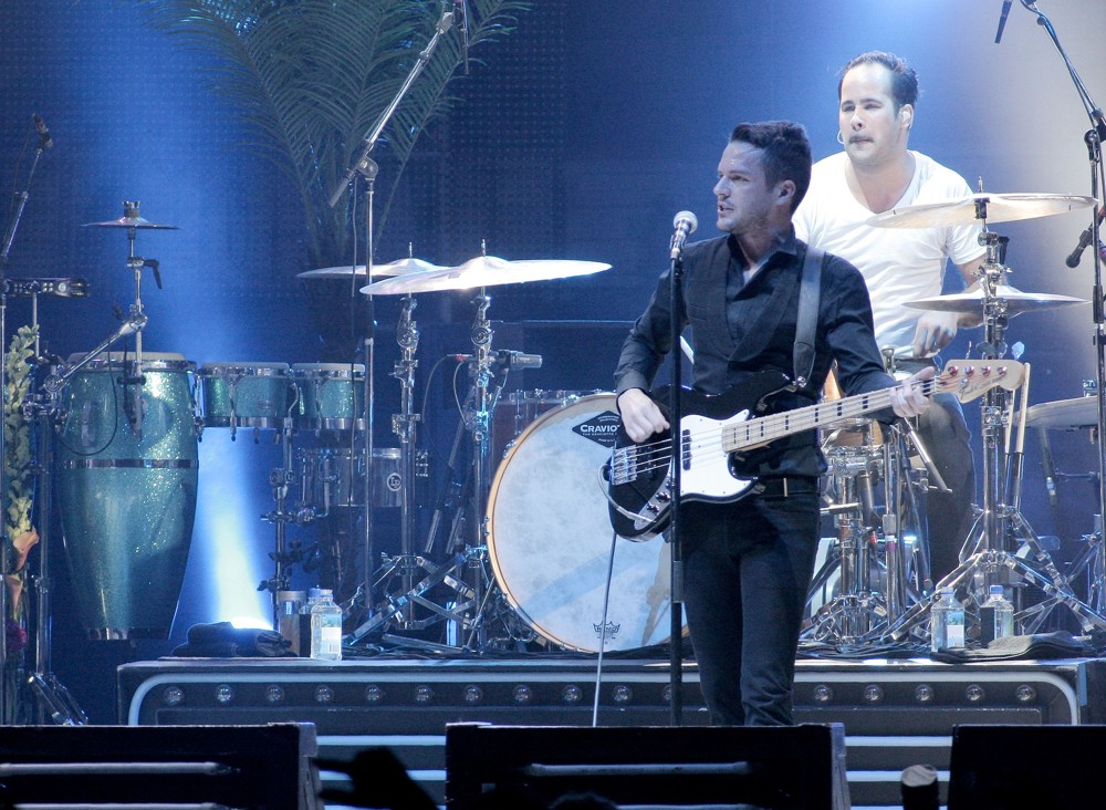 Brandon Flowers;Ronnie Vannucci, Jr.;The Killers;<br>The Killers Performing at The American Airlines Arena