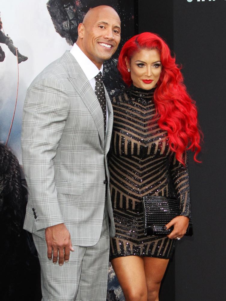 The Rock;Natalie Eva Marie;<br>Los Angeles Premiere of San Andreas