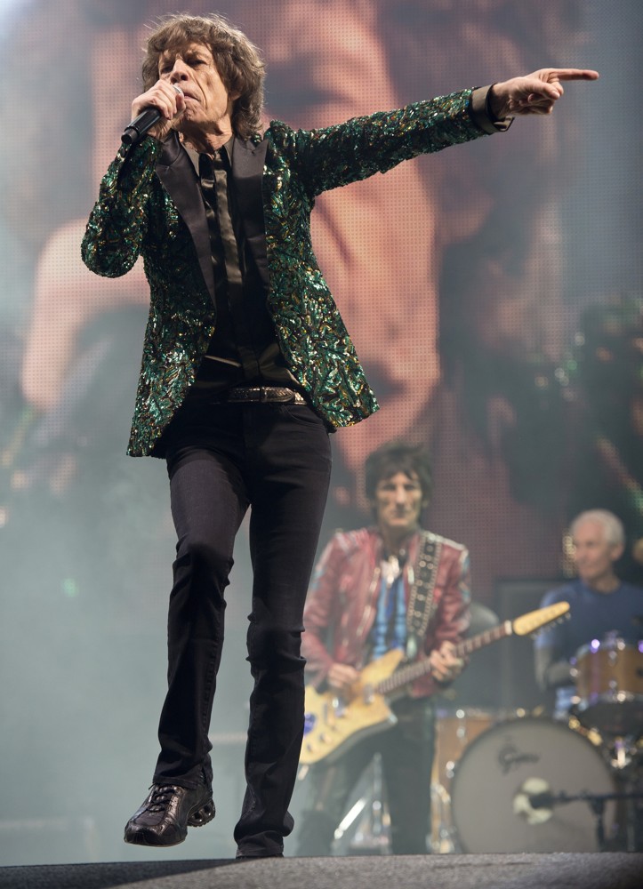 Mick Jagger;Ronnie Wood;Charlie Watts;The Rolling Stones;<br>The 2013 Glastonbury Festival
