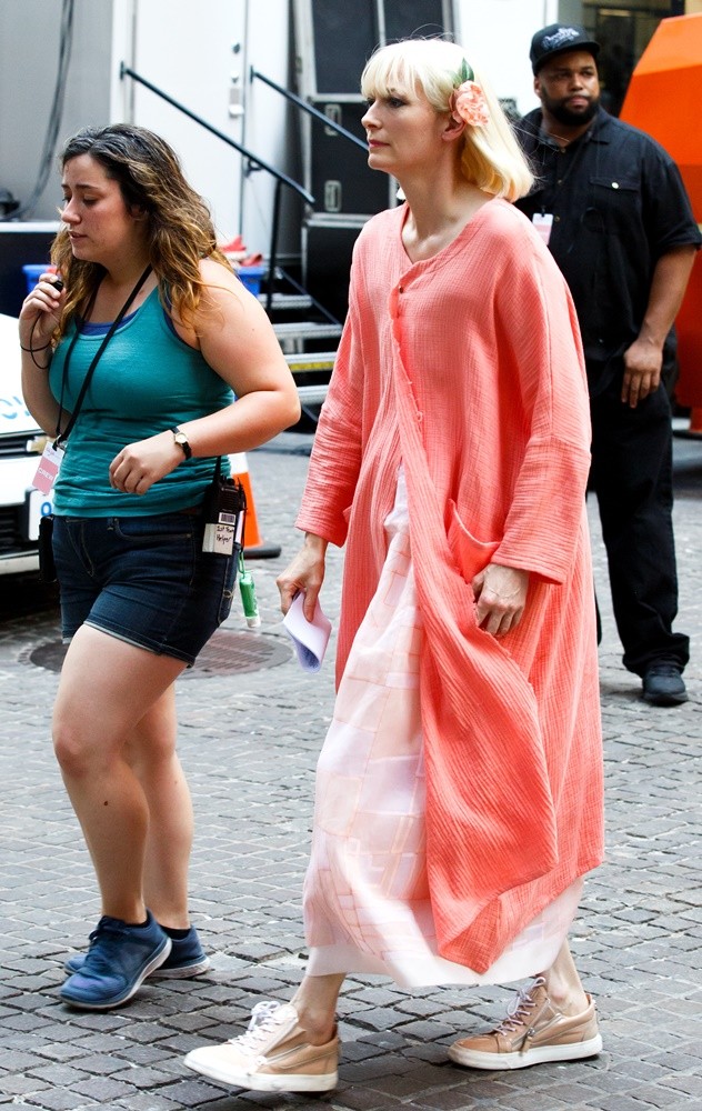Tilda Swinton;<br>On The Set of The Movie Okja