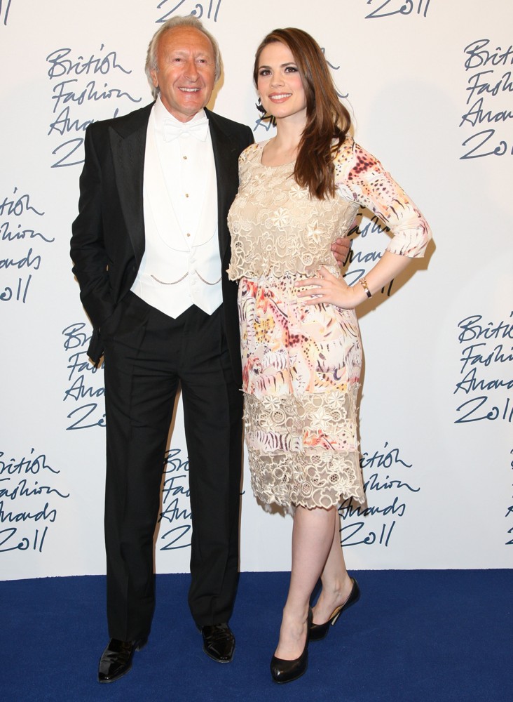 Harold Tillman;Hayley Atwell;<br>British Fashion Awards 2011 - Press Room