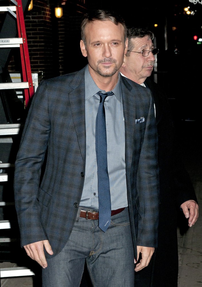 Tim McGraw;<br>Tim McGraw Outside The Ed Sullivan Theater for The Late Show with David Letterman