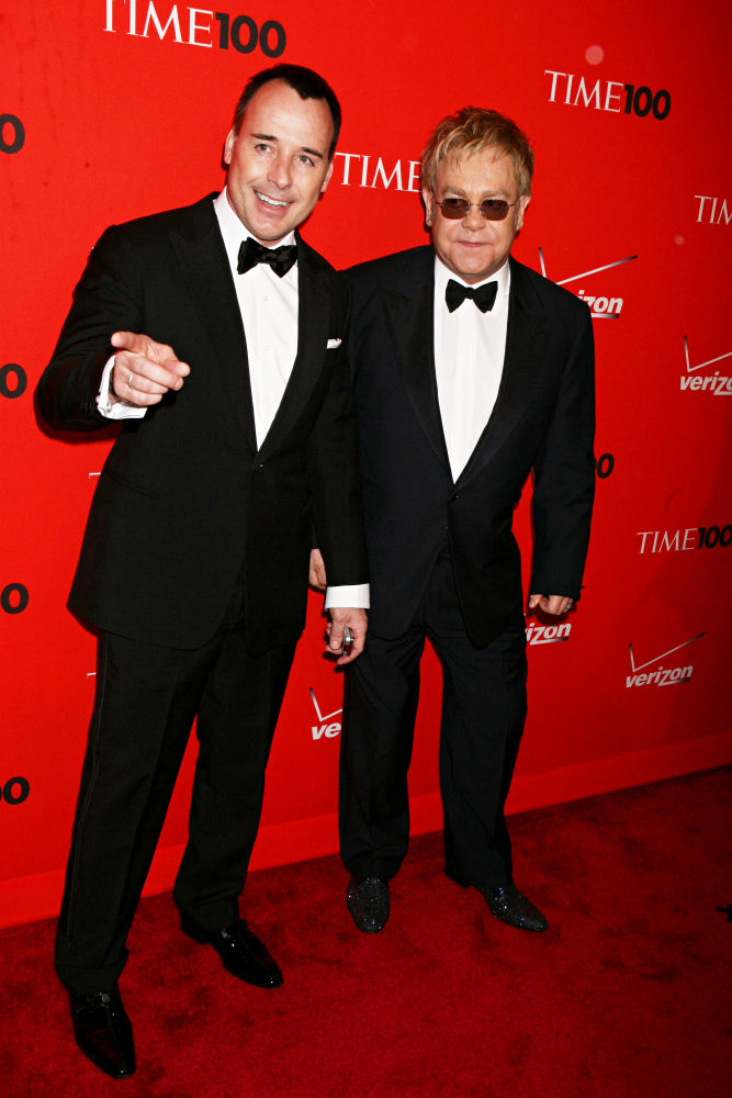 David Furnish;Elton John;<br>2010 TIME 100 Gala