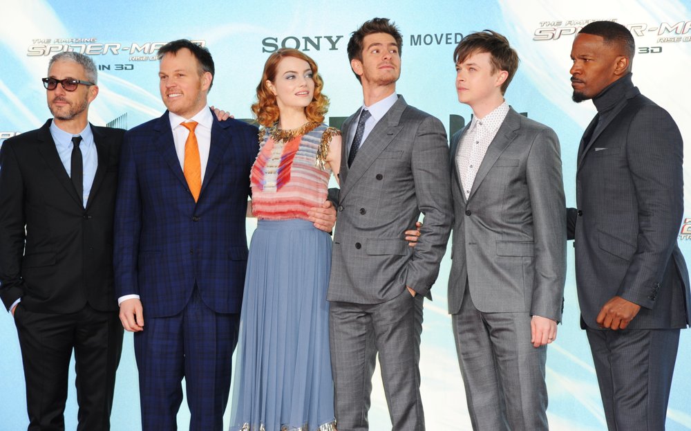 Matthew Tolmach;Marc Webb;Emma Stone;Andrew Garfield;Dane DeHaan;Jamie Foxx<br>German Premiere of The Amazing Spider-Man 2