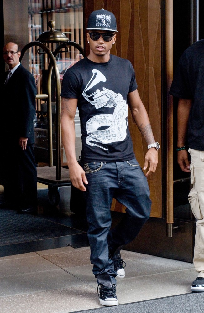 Trey Songz;<br>Trey Songz Leaving His Manhattan Hotel