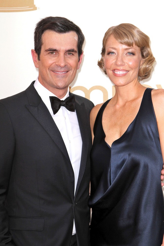 Ty Burrell;Holly Burrell;<br>The 63rd Primetime Emmy Awards - Arrivals