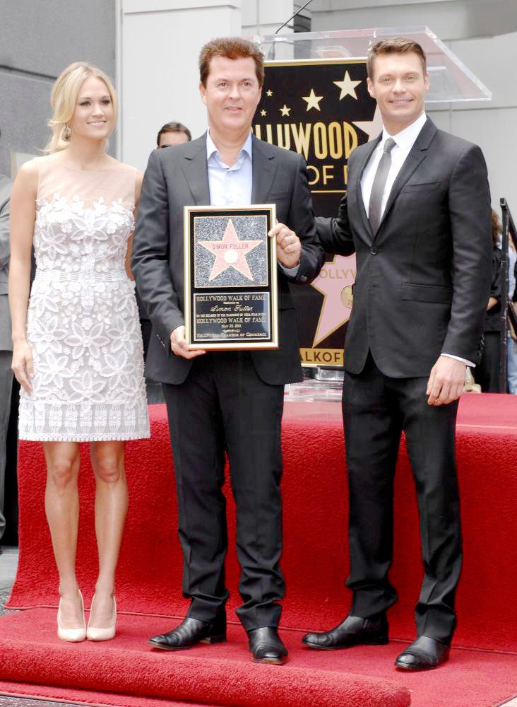 Carrie Underwood;Simon Fuller;Ryan Seacrest;<br>Simon Fuller Receives A Star on The Hollywood Walk of Fame