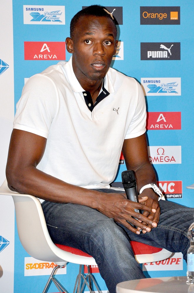 Usain Bolt;<br>The Areva Press Conference