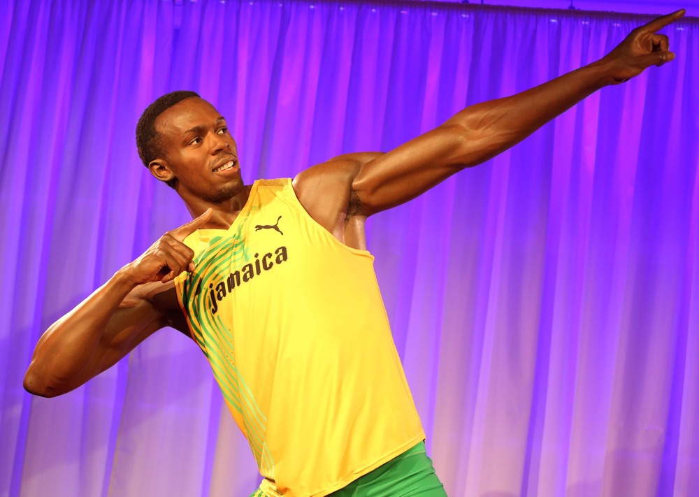 Usain Bolt;<br>Usain Bolt Wax Figure Launch - Photocall
