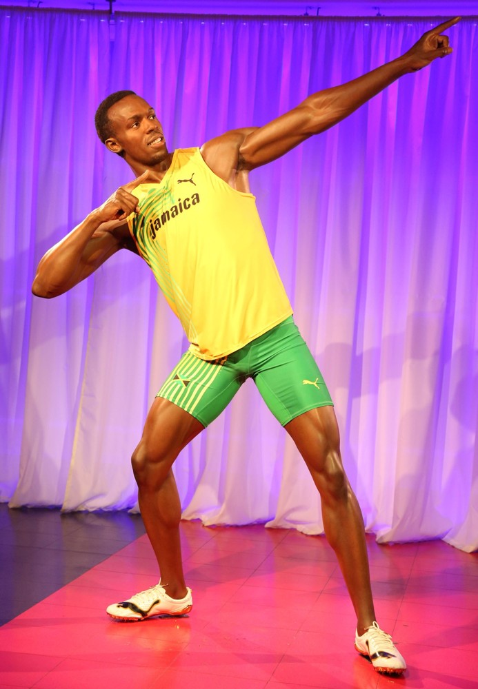 Usain Bolt;<br>Usain Bolt Wax Figure Launch - Photocall