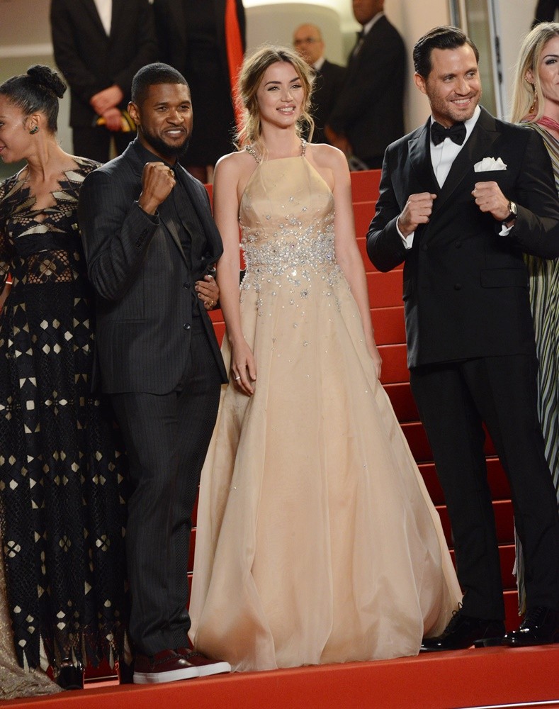 Usher;Ana de Armas;Edgar Ramirez;<br>69th Cannes Film Festival - Hands of Stone Premiere - Arrivals