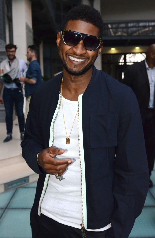 Usher;<br>The Raf Simons Fashion Show
