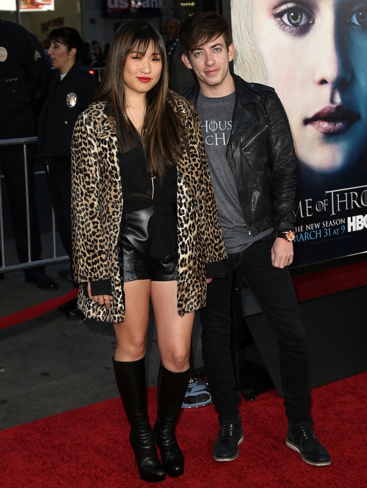 Jenna Ushkowitz;Kevin McHale;<br>Premiere of The Third Season of HBO's Series Game of Thrones - Arrivals