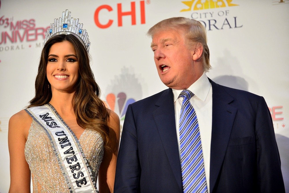 Paulina Vega;Donald Trump;<br>The 63rd Annual Miss Universe Pageant - Press Conference