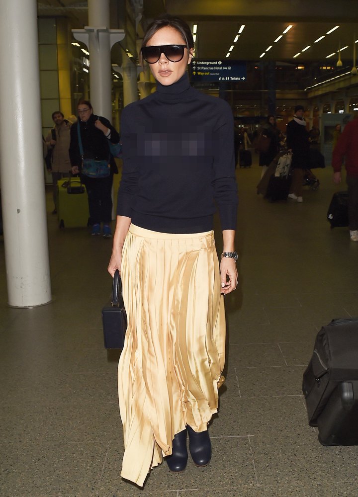 Victoria Beckham Arriving Into London on A Eurostar Train from Paris