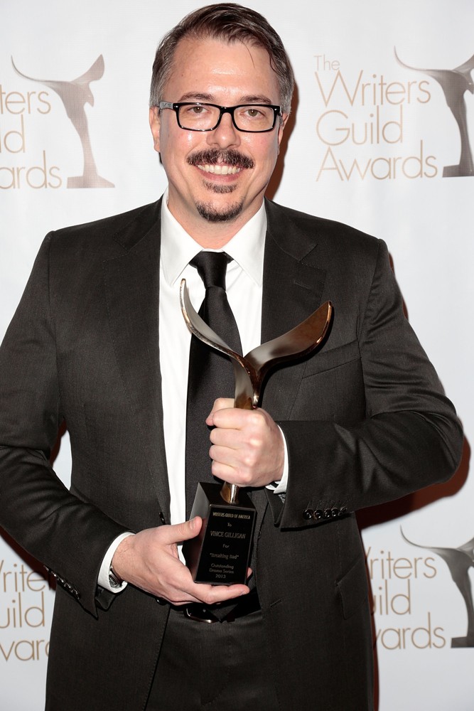 Vince Gilligan;<br>2013 Writers Guild Awards - Press Room