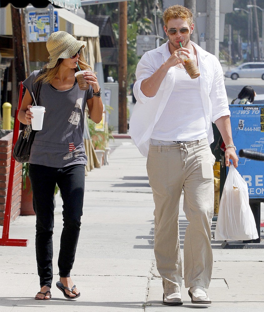 Sharni Vinson;Kellan Lutz;<br>Sharni Vinson and Kellan Lutz Stop at Starbucks for Iced Coffee