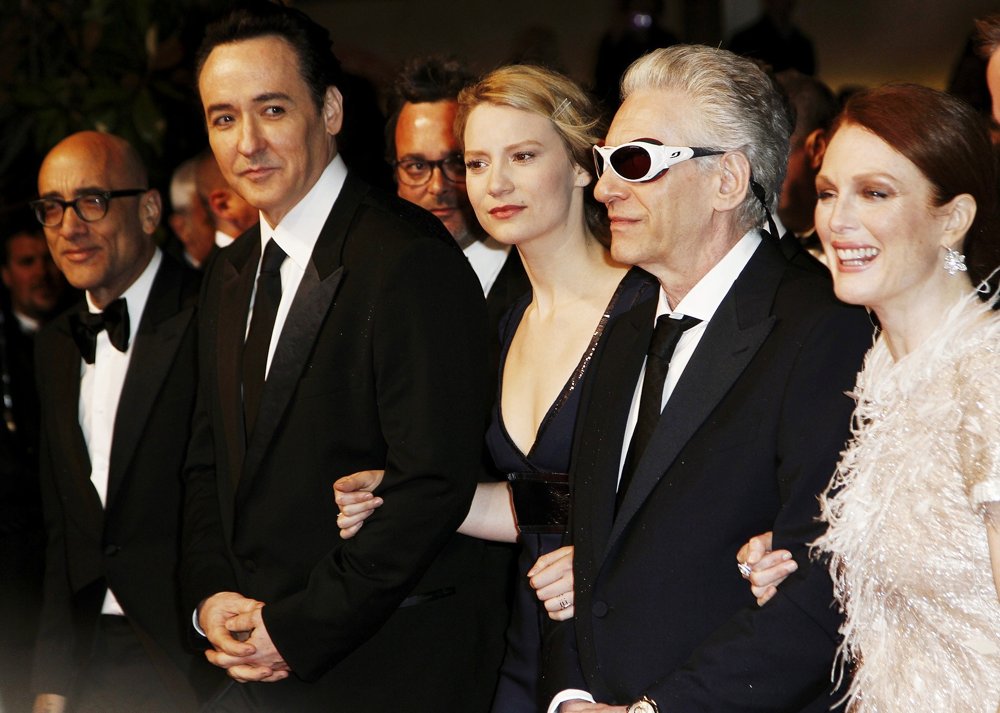 Bruce Wagner;John Cusack;Mia Wasikowska;David Cronenberg;Julianne Moore;<br>The 67th Annual Cannes Film Festival - Maps to the Stars - Premiere Arrivals