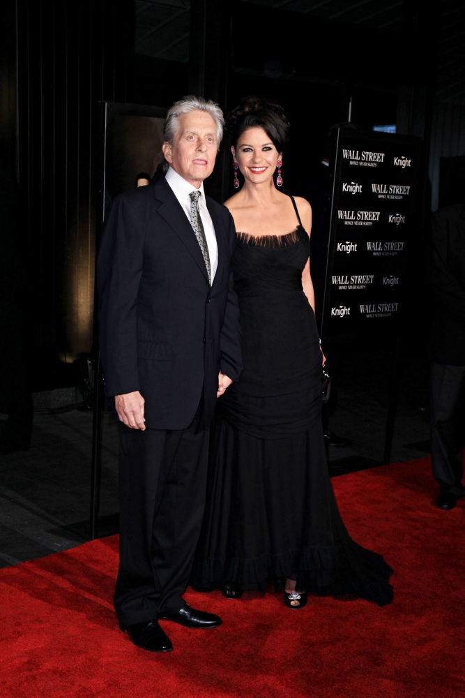 Michael Douglas;Catherine Zeta-Jones;<br>The New York Movie Premiere of 'Wall Street 2: Money Never Sleeps' - Arrivals