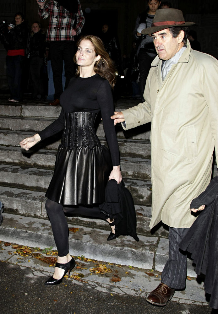 Stephanie Seymour;Peter Brant;<br>Paris Fashion Week Spring/Summer 2009 - Yves Saint Laurent - Arrivals