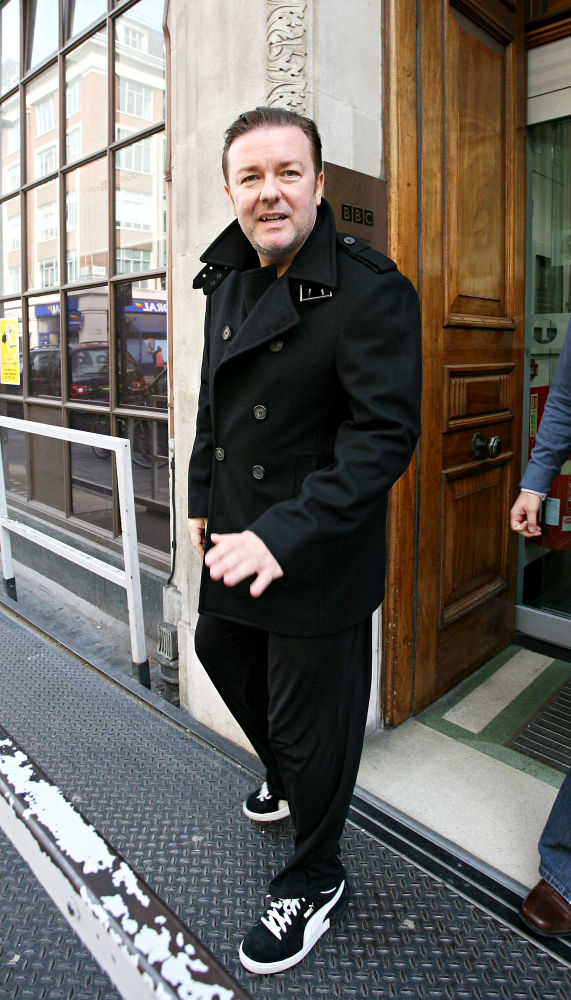 Ricky Gervais Picture 1 - Ricky Gervais leaving the Radio One studios