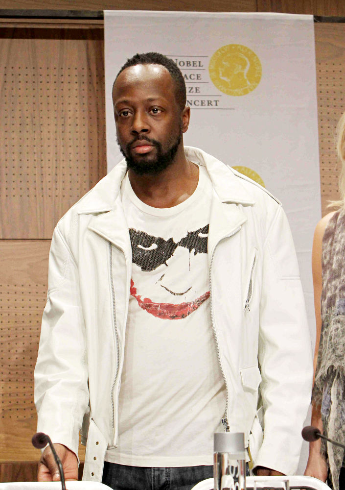 Wyclef Jean;<br>Wyclef Jean attends the press conference for the Nobel Peace Prize Concert