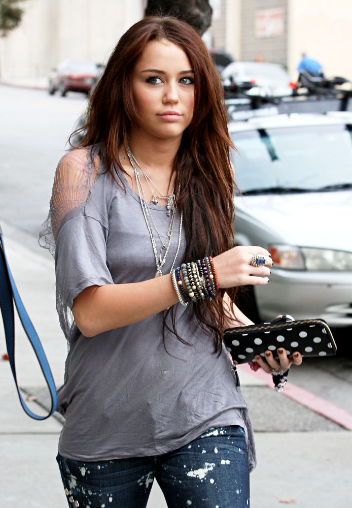 Miley Cyrus;<br>Miley Cyrus stops at a Coffee Bean for an iced coffee