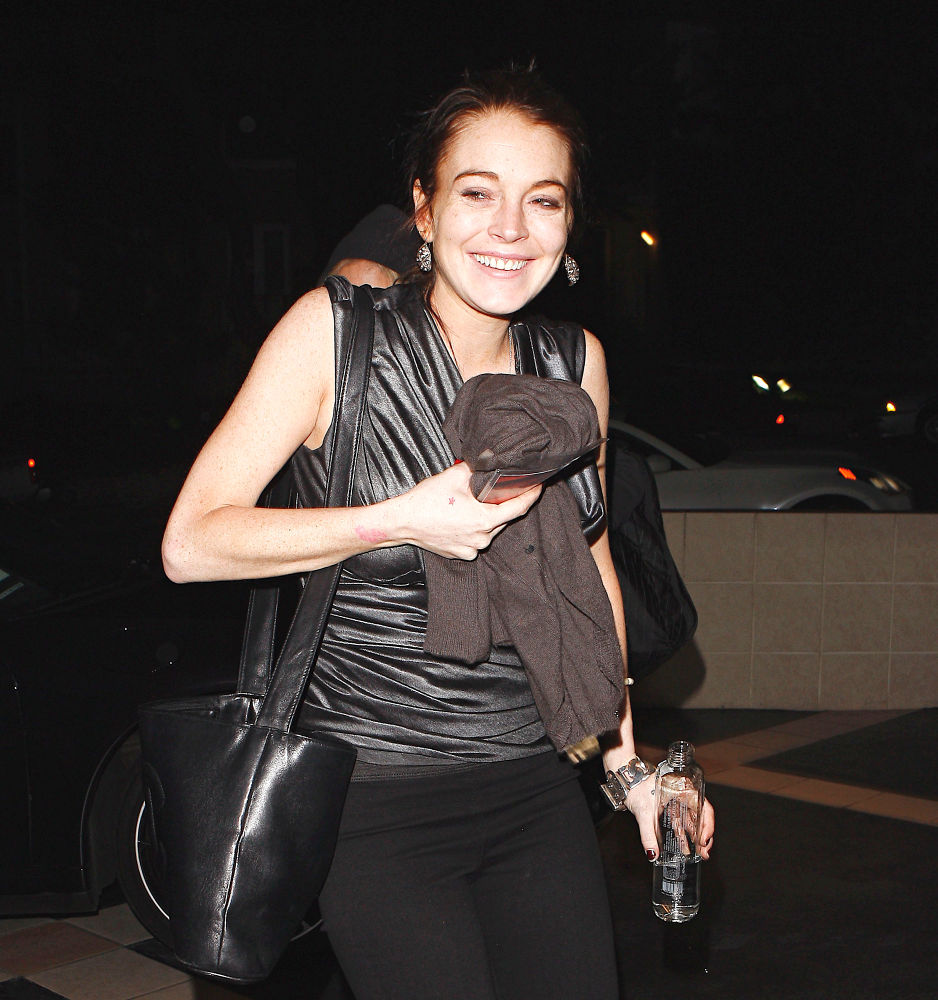 Lindsay Lohan;<br>Lindsay Lohan heading home after spending the evening