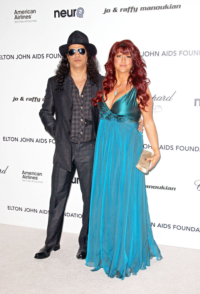Slash;Perla Ferrar;<br>18th Annual Elton John AIDS Foundation Academy Awards (Oscars) Viewing Party - Arrivals