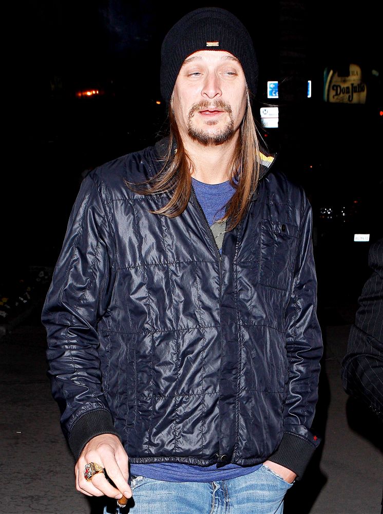 Kid Rock;<br>Kid Rock leaving Trousdale night club with a cigar