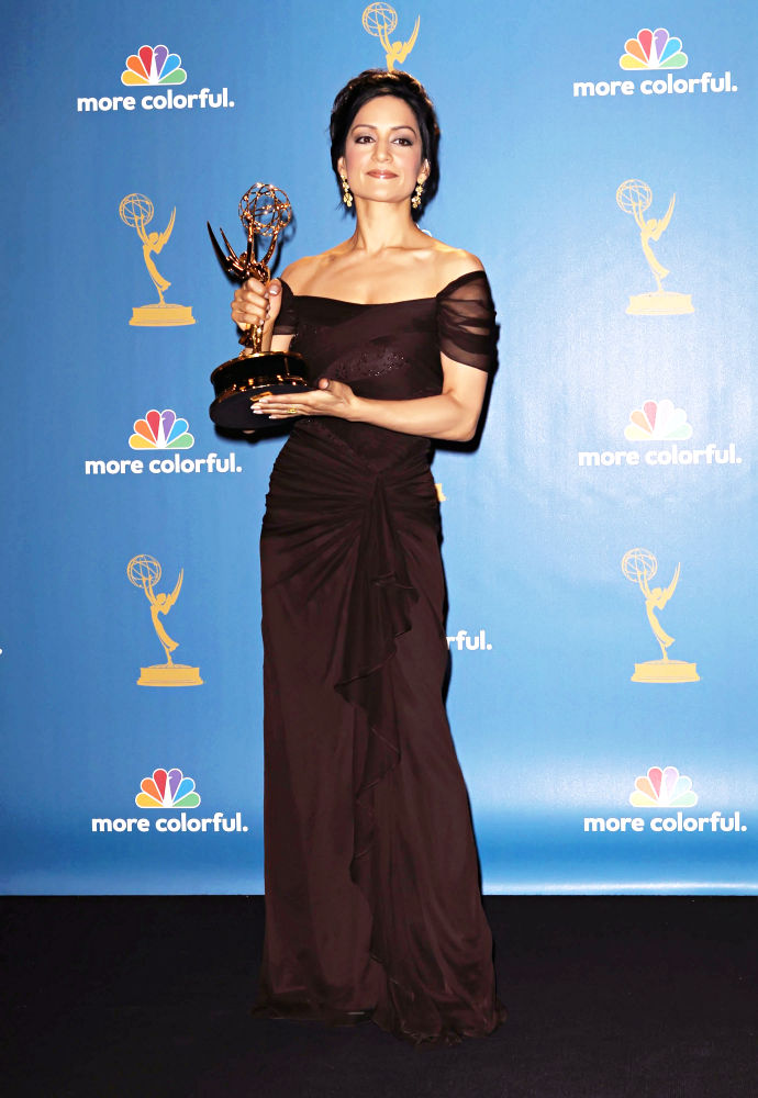Archie Panjabi;<br>The 62nd Annual Primetime Emmy Awards - Press Room