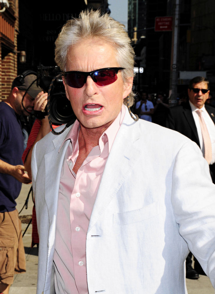 Michael Douglas;<br>Michael Douglas Outside The Ed Sullivan Theater for 'The Late Show with David Letterman'