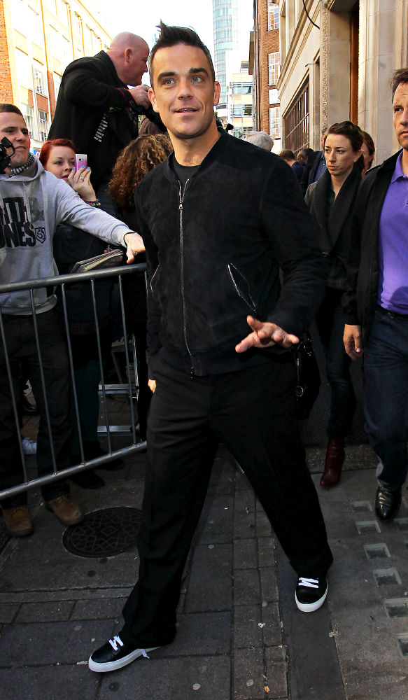 Robbie Williams;<br>Robbie Williams Leaving The BBC Radio One Studios