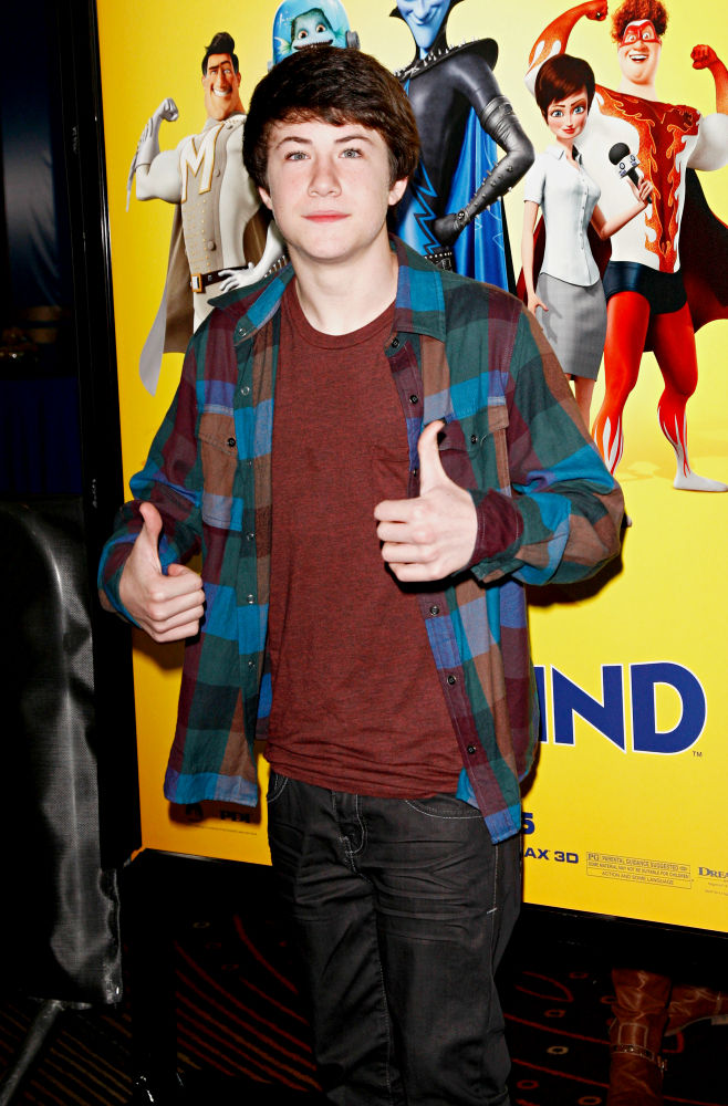 Dylan Minnette in Los Angeles Premiere of 'Megamind' .