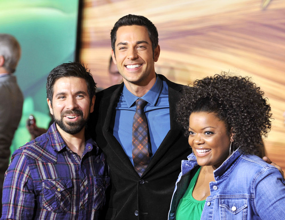 Joshua Gomez;Zachary Levi;Yvette Nicole Brown;<br>Disney's 'Tangled' Los Angeles Premiere - Arrivals