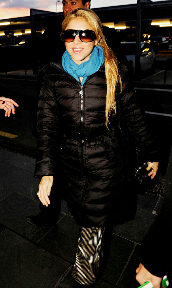 Shakira;<br>Singer Shakira arrives in Barcelona