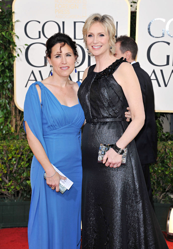 Lara Embry;Jane Lynch;<br>68th Annual Golden Globe Awards - Arrivals