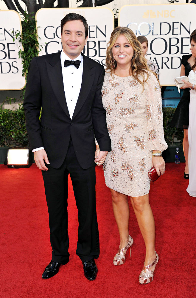Jimmy Fallon;Nancy Juvonen;<br>68th Annual Golden Globe Awards - Arrivals