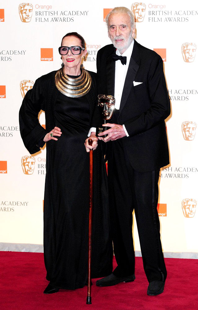 Gitte Lee;Christopher Lee;<br>2011 Orange British Academy Film Awards (BAFTAs) - Press Room