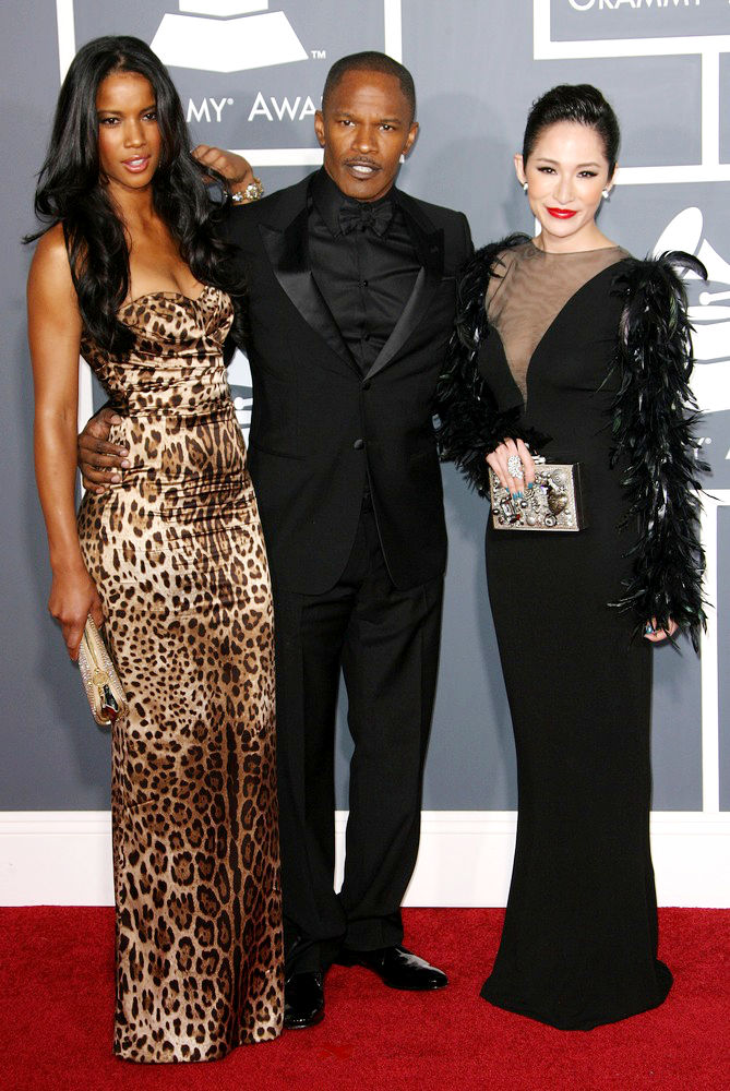 Britt Loren;Jamie Foxx;<br>The 53rd Annual GRAMMY Awards - Red Carpet Arrivals