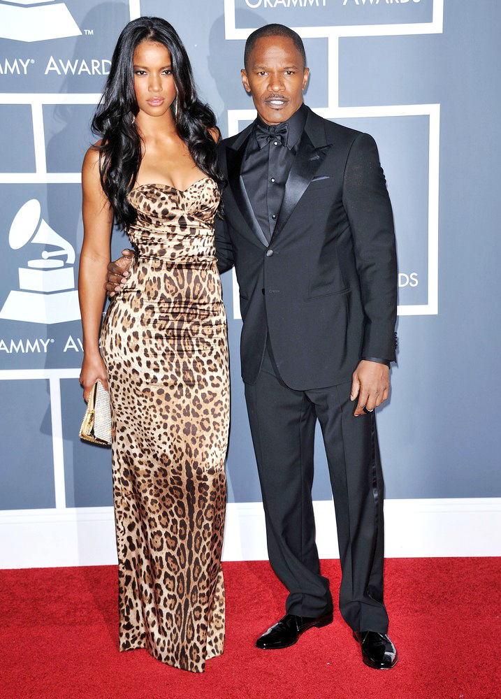Britt Loren;Jamie Foxx;<br>The 53rd Annual GRAMMY Awards - Red Carpet Arrivals