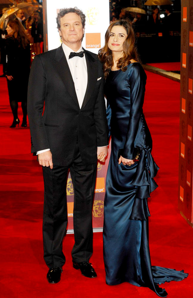 Colin Firth;Livia Giuggioli;<br>2011 Orange British Academy Film Awards (BAFTAs) - Arrivals