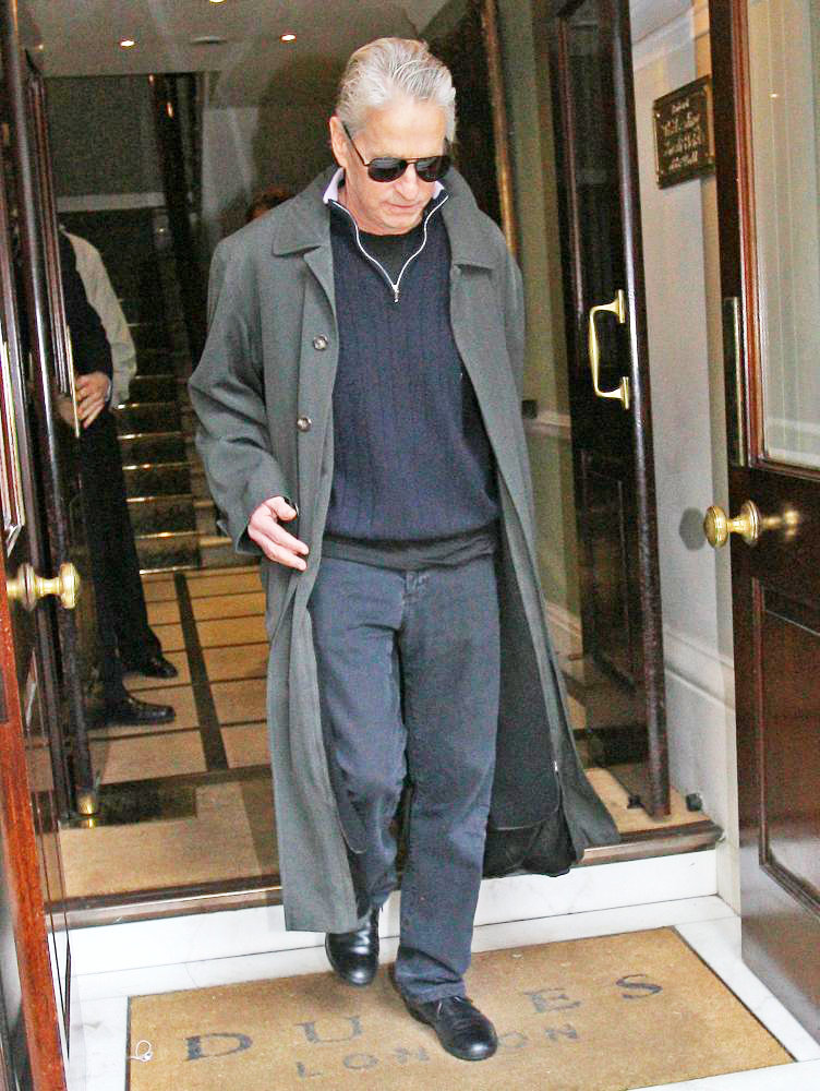 Michael Douglas;<br>Michael Douglas Leaving His Hotel