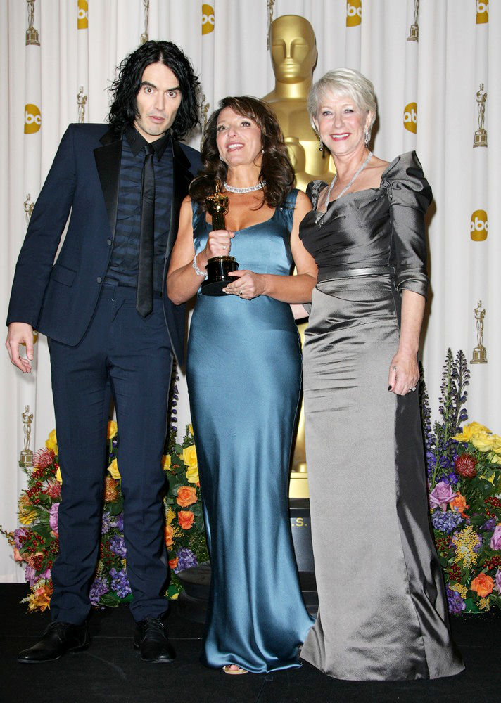 Russell Brand;Susanne Bier;Helen Mirren;<br>83rd Annual Academy Awards (Oscars) - Press Room